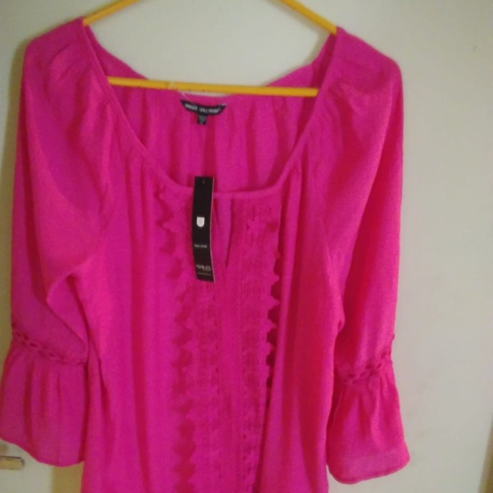 Unique Spectrum  Hot Pink Blouse